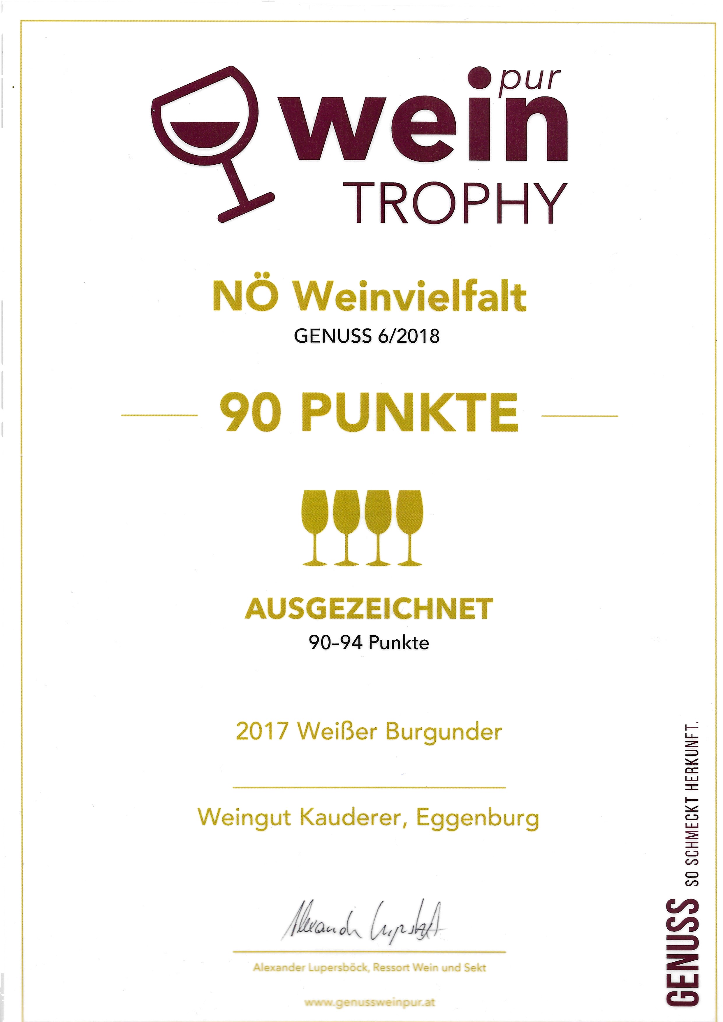 Wein pur trophy 2018